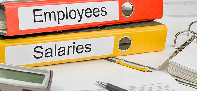 Folders with the label Employees and Salaries