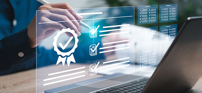 Online exam tests document measure results and knowledge levels,