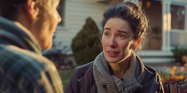 Verärgerte Nachbarn streiten sich